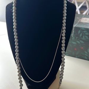 Pearl chain and 925 Sterling silver chain